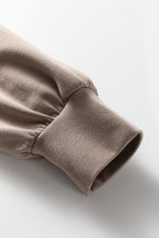 Goat Zip Collar Long Sleeve Top Drawstring Pants Set