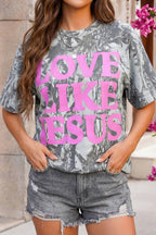 Camo Woodland LOVE LIKE JESUS Casual Tee S-4X
