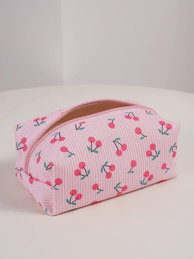 STRAWBERRY WESTERN BOW MAKEUP COSMETIC POUCH BAG | 40P544