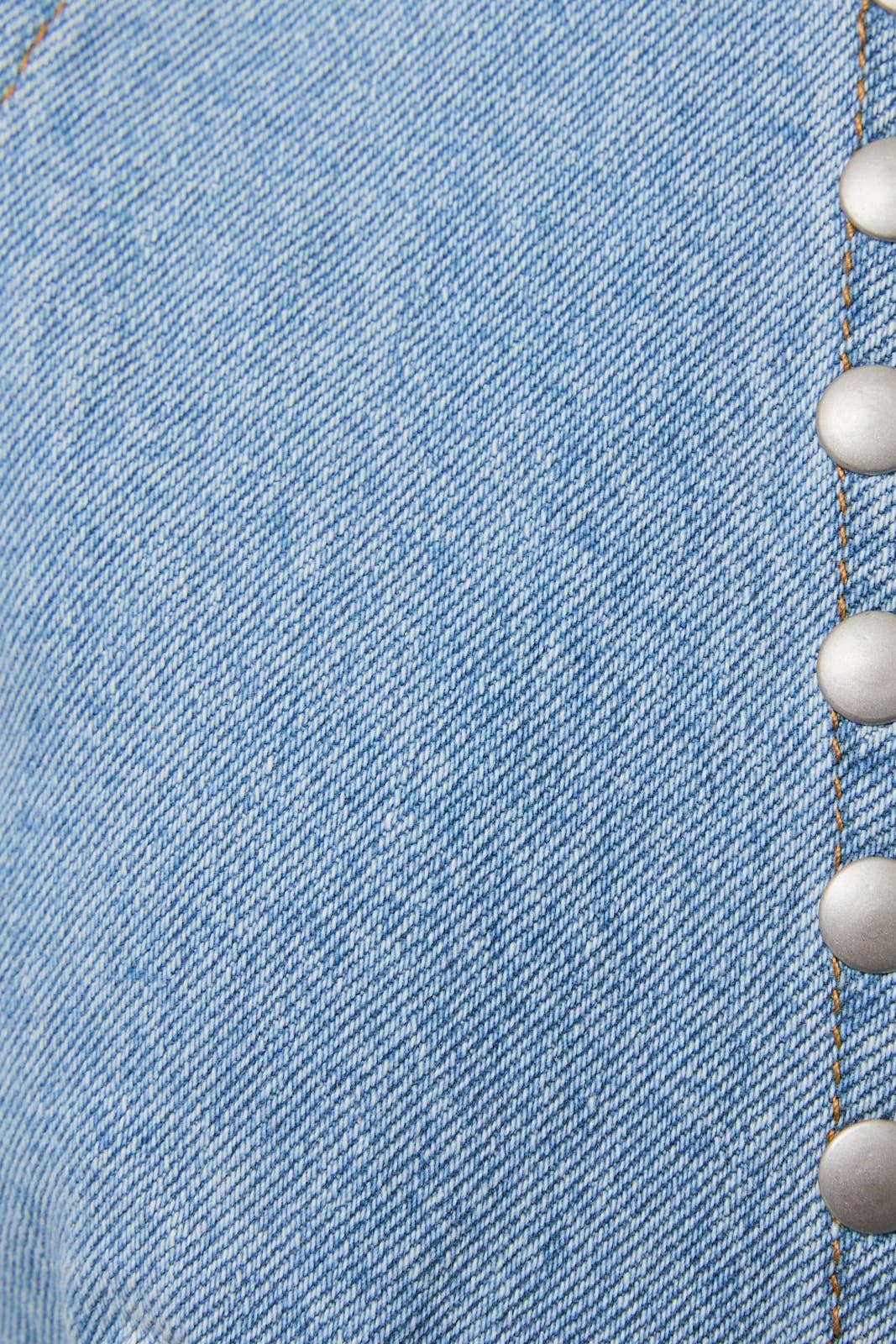 STUD DETAIL V-NECK DENIM ROMPER