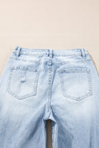 Beau Blue Light Wash Distressed Straight Jeans