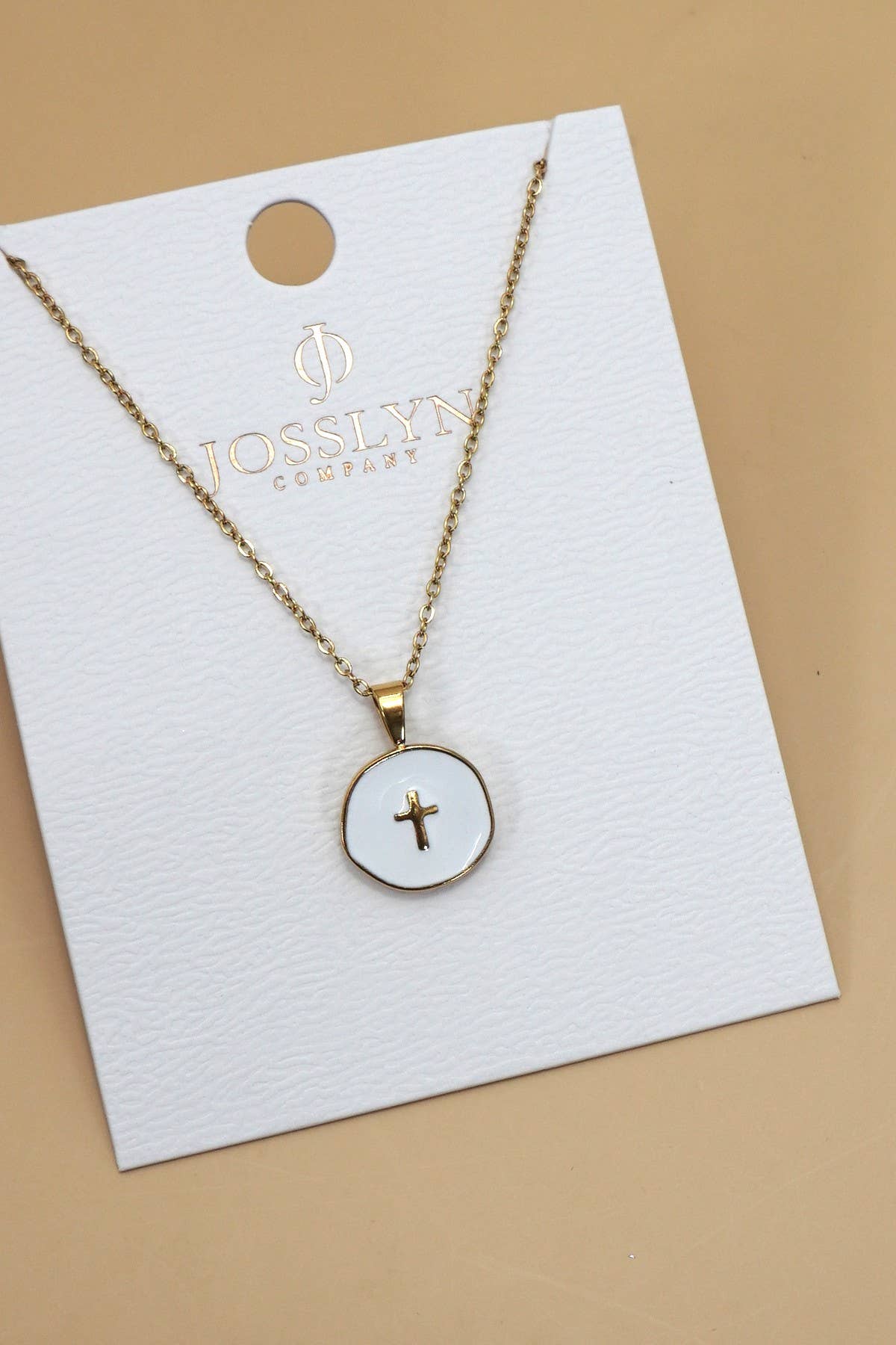 18K STAINLESS STEEL TARNISH FREE CROSS NECKLACE | 40NK9527