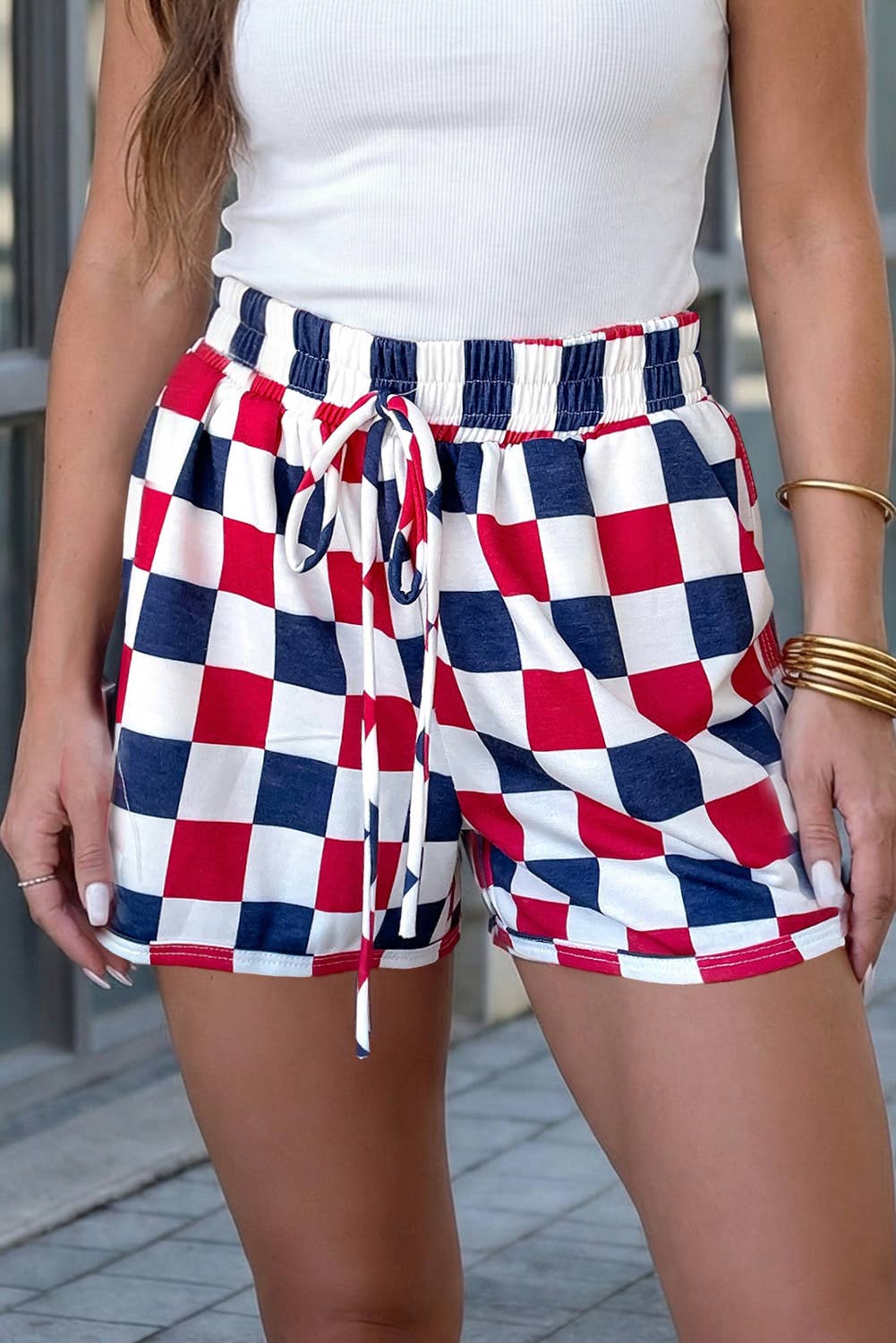 Independence Day Checkered Shorts