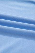 Beau Blue Floral Patchwork Drop Shoulder Pullover and Sweatpants Lounge Set