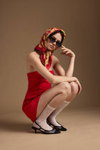 SOLID COLOR FRONT POCKET A-LINE TUBE MINI DRESS